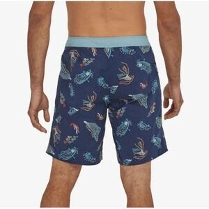 Patagonia Wavefarer Board Shorts Clean Currents Tidepool Beach Blue Mens Size 38